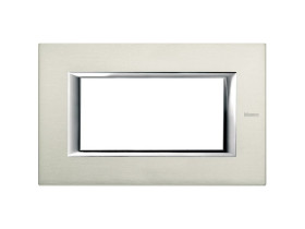 AXOLUTE Ramka 1 pojedyncza prostokątna 4 moduły szczotkowane aluminium HA4804XC LEGRAND