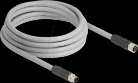 80540 M12 Cable L-coded 5 pin male to female PUR suitable for drag cha