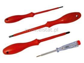 Komplet wkrętaków izolowanych 3szt + próbnik