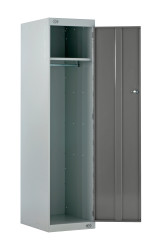 Szafa magazynowa 1-drzwiowa, materiał: Stal, kolor: Ciemnoszary, jasnoszary, 1800 mm x 600 mm x 600mm, RS PRO