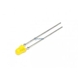dioda LED 3mm żółta (589nm) matowa 500mcd 10szt