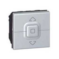 MOSAIC Przycisk do pośredniego sterowania roletami 6A 2M aluminium 079225