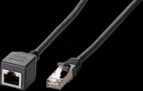 K5546SW.5 Patch cable extension, Cat.6a, black, 5m