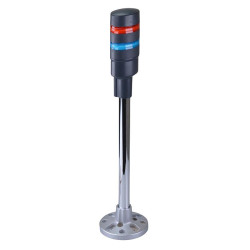 LD6A-2PQB-RS Red/Blue Stack Light LED Tower Pole Mount 24VAC/DC IDEC