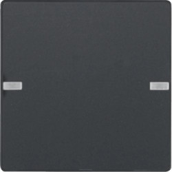 KNX e/s Q.x Przycisk 1-kr z polem opis., diod. LED RGB i czuj. temp., antracyt 80141326