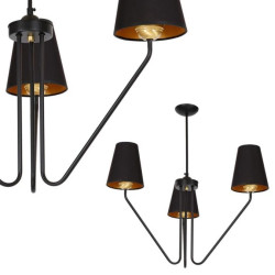 Żyrandol VICTORIA BLACK 3xE27 MLP4912 Milagro