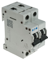 Wyłącznik nadprądowy MCB, Typ S, 2-biegunowy, 1A, 230V, 60V, na szynę DIN, Eaton FAZ-S1/2