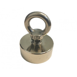 Magnes neodymowy MW 48x20mm pierścieniowy z uchem - udźwig 90kg / Mag190