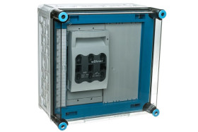 Skrzynka Mi z rozł. bezp. mocy, IP 65, wlk. 2, szyny zb. 250 A, 1xNH 00, 125 A, 3-bieg. +PE+N Mi 6226 2000643