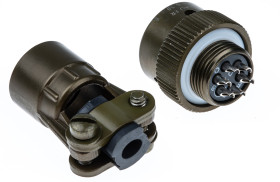 Złącze 6-pinowe Męski Souriau Sunbank by Eaton Żeński Montaż na kablu MIL-DTL-26482 rozmiar 10