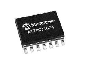 Mikrokontroler Microchip ATtiny1604 SOIC 14-pinowy Montaż powierzchniowy AVR 16 kB 8bit CAN: 20MHz RAM:1,024 kB