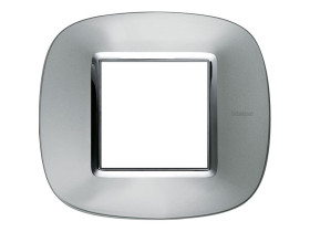 AXOLUTE Ramka 1 pojedyncza owalna 2 moduły AXOLUTE aluminium HB4802XC LEGRAND