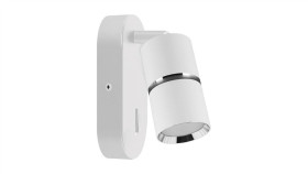 Lampa Kinkiet Oprawa Ścienna Dekoracyjna Dior Wll Biały + Chrom Gu10 04269...