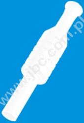 1063-WS Gniazdo na przewód, 4mm, bezpieczne (tuleja stała), 1kV=/~, kat.III, 24A, białe, ELECTRO-PJP, 1063WS, 1063-Bc