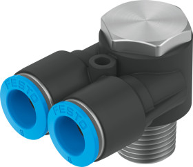 Złączka pneumatyczna Wciskane 8 mm Wciskane 8 mm Festo Adapter gwintowany rozgałęźny R 1/4 męskie