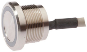 Czujnik mechaniczny przycisk LED M22x1 20dł 24V DC 200mA NO 1,5m kabel YM22C839