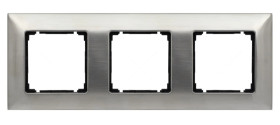 VENA EXCLUSIVE METAL Ramka potrójna STAL CZESANA / LAKIEROWANA INOX 5143283