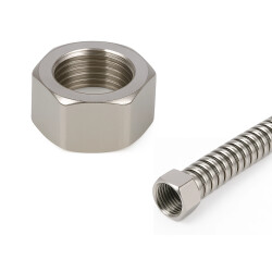 Nakrętka 1/2" ze stali nierdzewnej 304 do rury karbowanej 16mm
