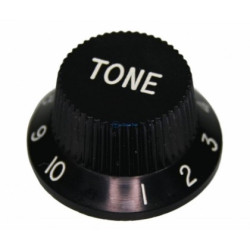 gałka 18mm oś 6mm TONE czarna ze skalą