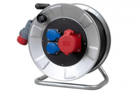 Przedłużacz siłowy na bębnie metalowym BORDO-320 16A 5p, 2x230V, wt.16/5, OW 5x2,5 /35m/