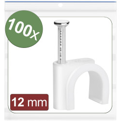 Quadrios 24CA423 Cable clips &#xD8; 8-12 mm White Pack of 100