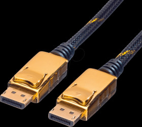11.04.5648 DisplayPort cable, DP 1.2 connector, 4K at 60 Hz, 7.5 m, gold