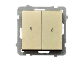 SONATA Wyłącznik żaluzjowy z blokadą mechaniczną szampański złoty ŁP-7RB/m/39 OSPEL