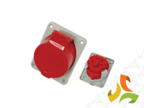 Gniazdo izolacyjne tablicowe 16A/4/400V siłowe IP44 proste 144 TAREL