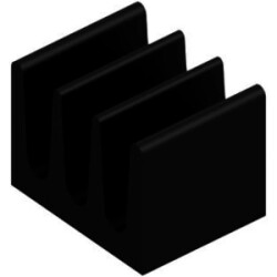 IC heatsink, (L x W x H) 5 x 6.3 x 4.8 mm, 123 K/W, black anodized, ICK SMD A 5 SA