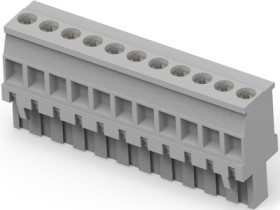 PCB terminal, 11 pole, pitch 5.08 mm, AWG 30-12, 15 A, cage clamp, gray, 1-1546122-1