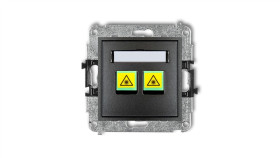 Mini Mechanizm Gniazda Światłowodowego/Optycznego Podwójnego Grafitowy 11Mgop-2