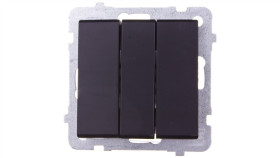 Sonata Łącznik Potrójny Czarny Metalik Łp-13R/M/33