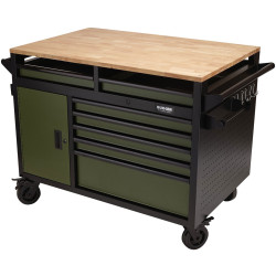 BUNKER&#xAE; 08269 Multi-Function 14 Drawer Roller Tool Cab Bench 48&quot; Green