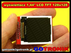 Wyświetlacz LCD TFT 1,44cala 128x128 sterownik ST7735S
