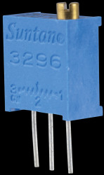 Precision potentiometer 25 turns, upright, 500 Ω