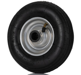 Kółko do wózka, Pneumatyczne, Guma, Czarny, obc.: 75kg, śred.: 196mm, szer.: 48mm