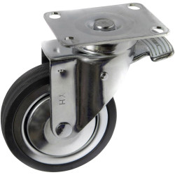 Toolcraft TO-5137929 Swivel Castor 100mm with Brake 80kg Load Capacity