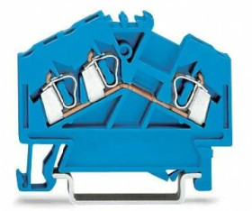 3-wire feed-through terminal, spring-clamp connection, 0.08-2.5 mm², 1 pole, 24 A, 8 kV, blue, 280-651