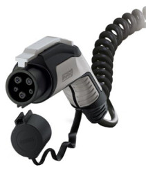 Złącza do pojazdów elektrycznych, 2A 5-Pin, IP44, IP56, Phoenix Contact, seria EV-T1G3K-1AC32A-4.0M6.0EHBK01, dł. kabla