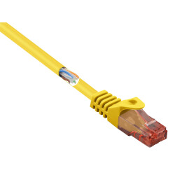 Renkforce n/a RJ45 Network Cable CAT 6 U/UTP 0.50m Yellow Halogen-free 1pc
