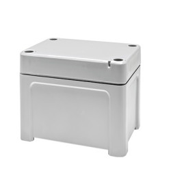 Obudowa ogólnego użytku Poliwęglan szerokość zew. 60 mm długość zew. 95 mm wys. zew. 65 mm Fibox IP65 Jasnoszary