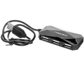 USB HUB NATEC 4-PORT LOCUST USB 2.0 BLACK NHU-0647