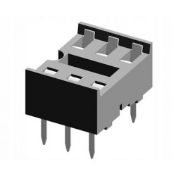 Podstawka do układów scalonych DIP6 zwykła 2,54mm