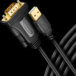 ADS-1PQN USB 2.0 converter, USB-A to RS-232, FTDI, 1.5 m