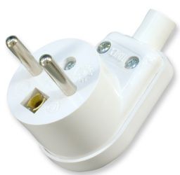 Wtyczka kątowa z uziemieniem W-7,