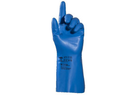 Rękawice rozmiar: 7 materiał: Nitryl zastosowanie: Odporność na działanie substancji chemicznych