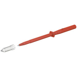 St&#xE4;ubli 240235-22 SPP4-S safety test probe CAT III red, rigid tip, grip collar