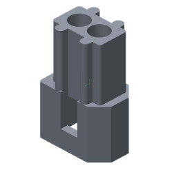 Obudowa złącza zagniatanego 2-pinowe -rzędowe raster: 1.57mm Molex Męski Montaż na kablu Standard .062" 1560 Końcówki