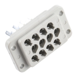 Złącze samochodowe 12-pinowe Cinch Żeński 5A Montaż na panelu Złącze samochodowe