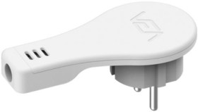 Wtyczka przyĹcienna pĹaska z uziemieniem biaĹa WTPV